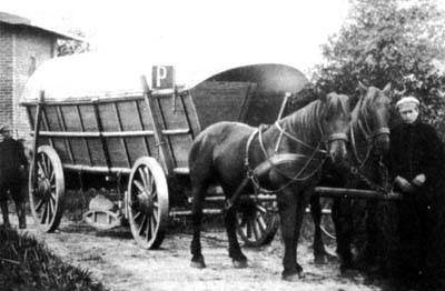Pferde-Pulverwagen der Bomlitzer Pulverfabrik um 1900